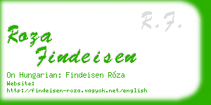 roza findeisen business card